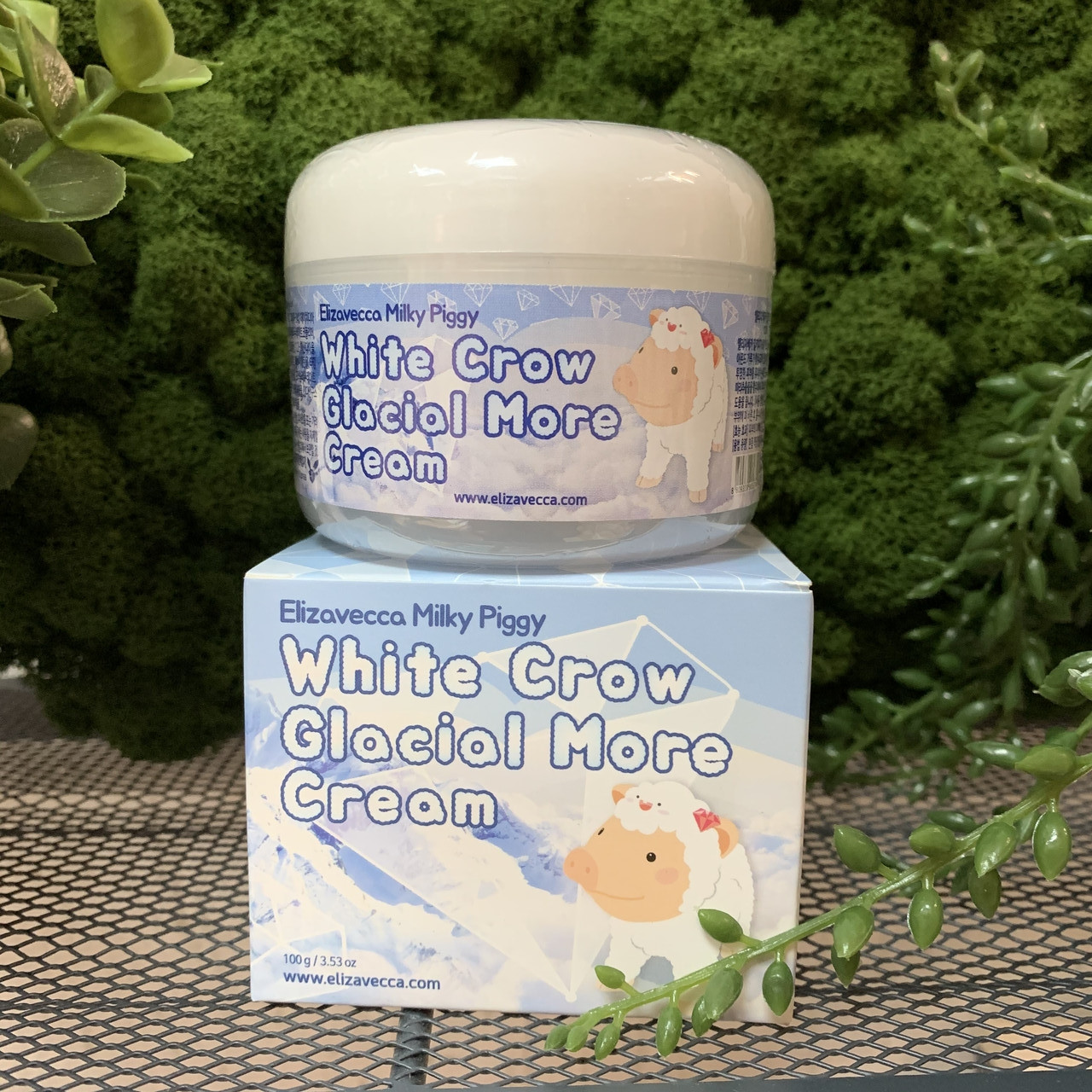 Крем для лица Белая ворона с эффектом осветления Elizavecca White Crow Glacial More Cream, 100 мл - фото 1 - id-p122475466