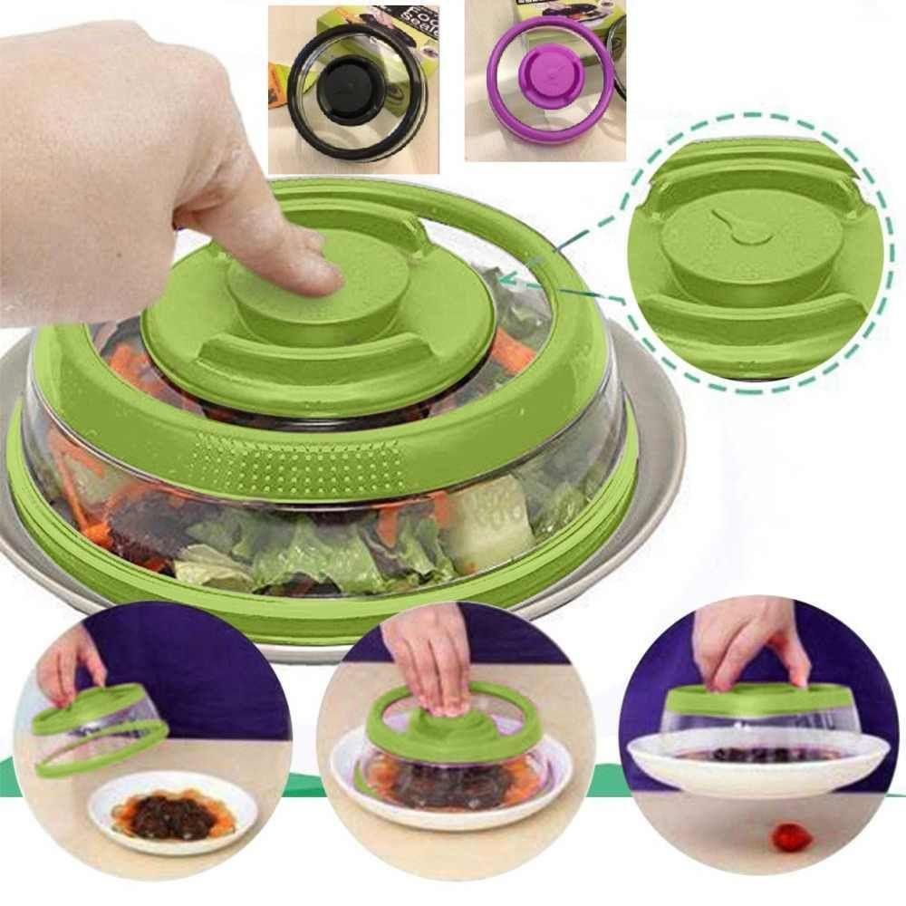 Вакуумная многоразовая крышка Vacuum Food Sealer 19 см (цвет Mix) - фото 4 - id-p122494637