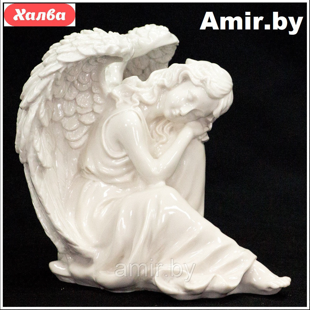 Скульптура ангел ритуальная на кладбище/памятник 022 23х20х24см, бронза - фото 2 - id-p122494999