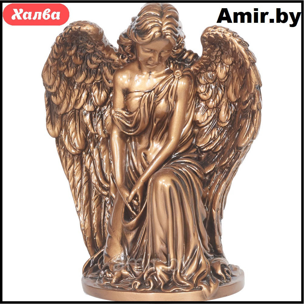 Скульптура ангел ритуальная на кладбище/памятник 023 30х25х10см мрамор - фото 2 - id-p122495133
