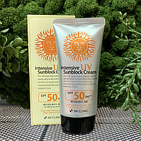 Солнцезащитный крем для лица (SPF50+ PA+++) 3W Clinic Intensive UV Sun Block Cream, 70 мл