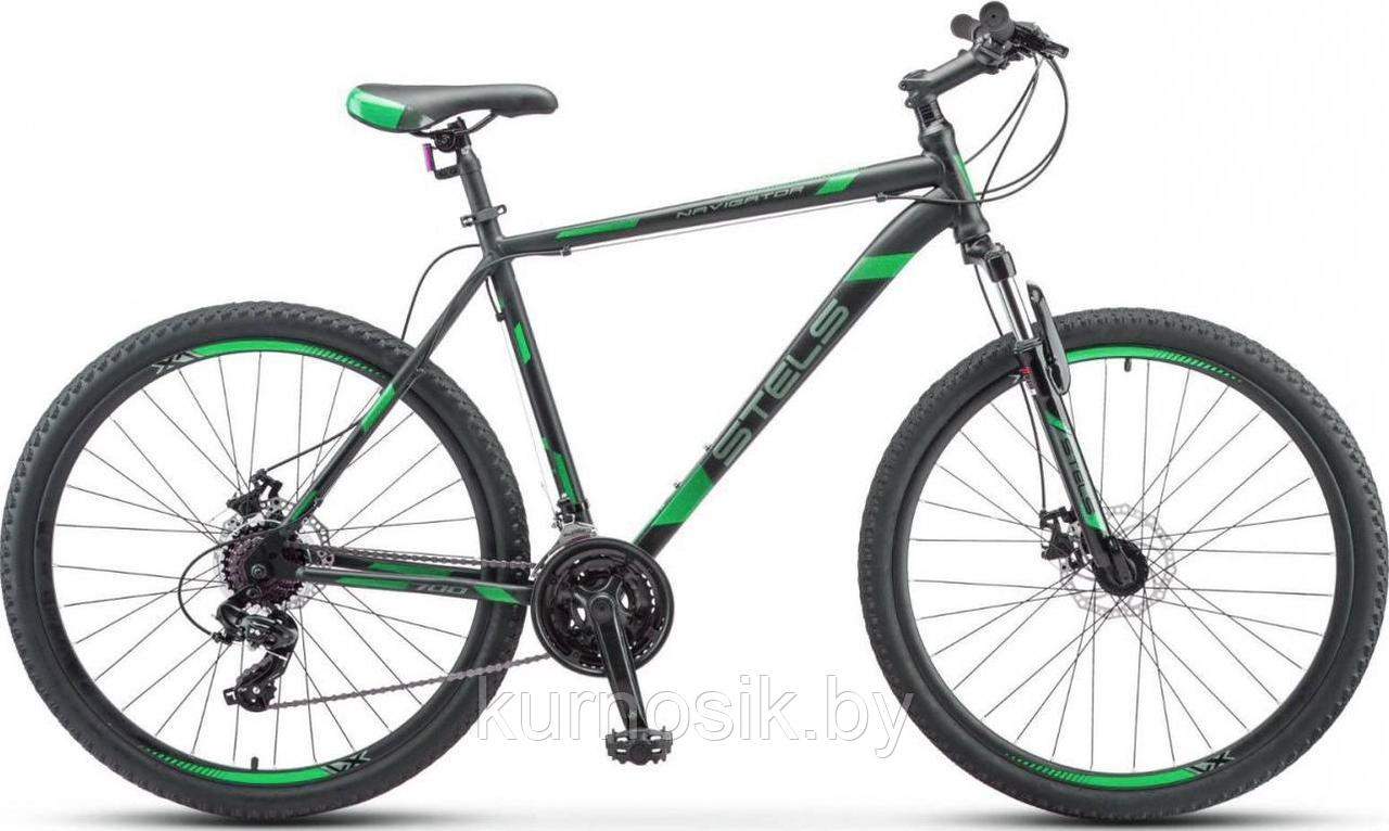 Велосипед Stels Navigator-700 МD 27.5" F010 Черный/зеленый - фото 1 - id-p122495880