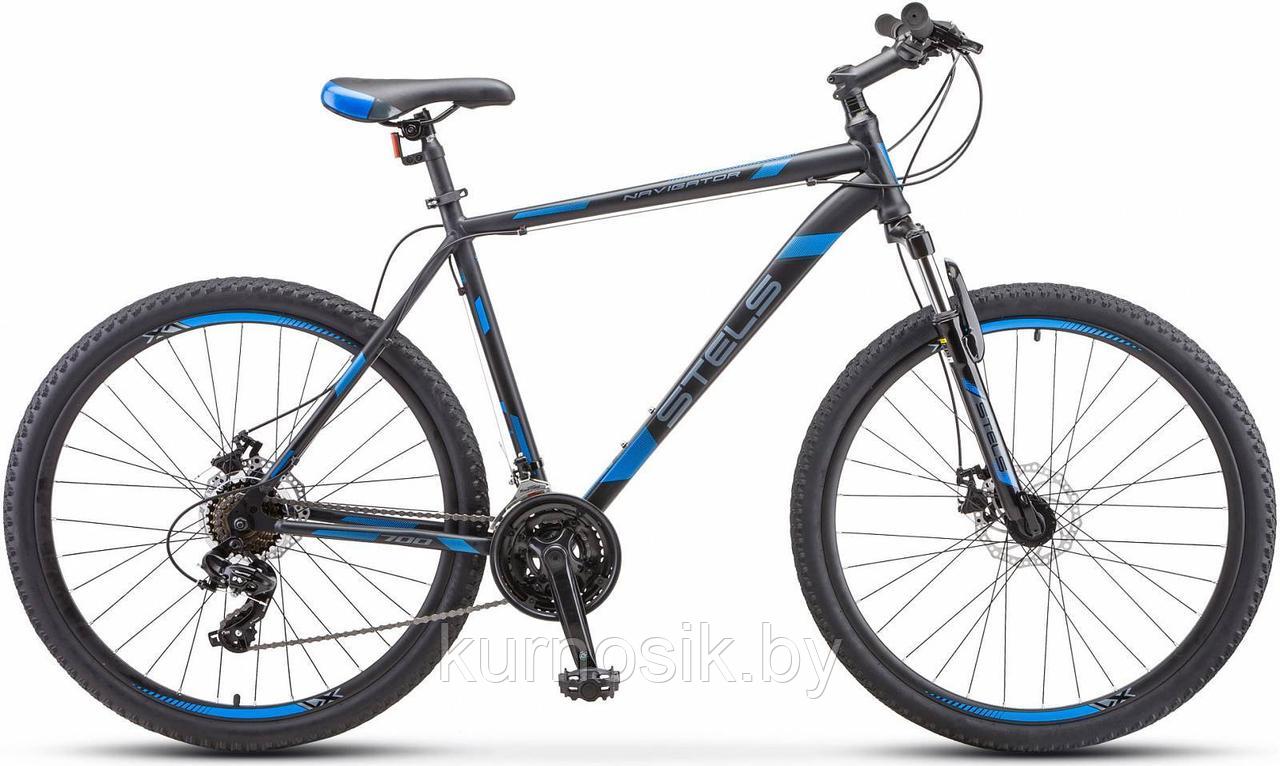 Велосипед Stels Navigator-700 МD 27.5" F010 черный/синий - фото 1 - id-p122495881