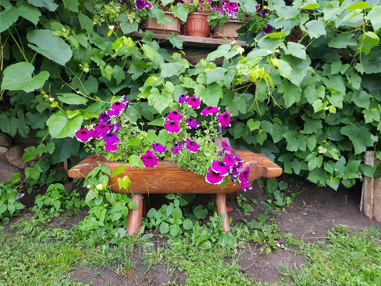 Цветочница садовая из массива сосны "Из Бревна" - фото 2 - id-p122496163