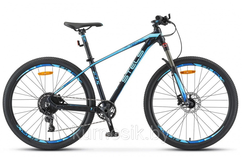 Велосипед Stels Navigator-770 D 27.5" V010 черный/голубой - фото 1 - id-p122498050