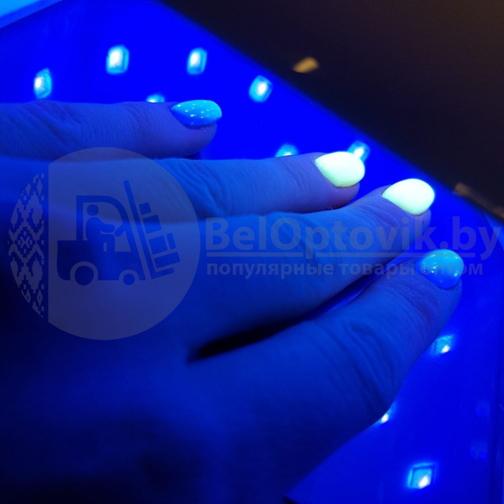 Гибридная лампа для маникюра/педикюра KANGTUO Nail 48 W 2в1 LED/UV с золотыми вставками - фото 8 - id-p122502614