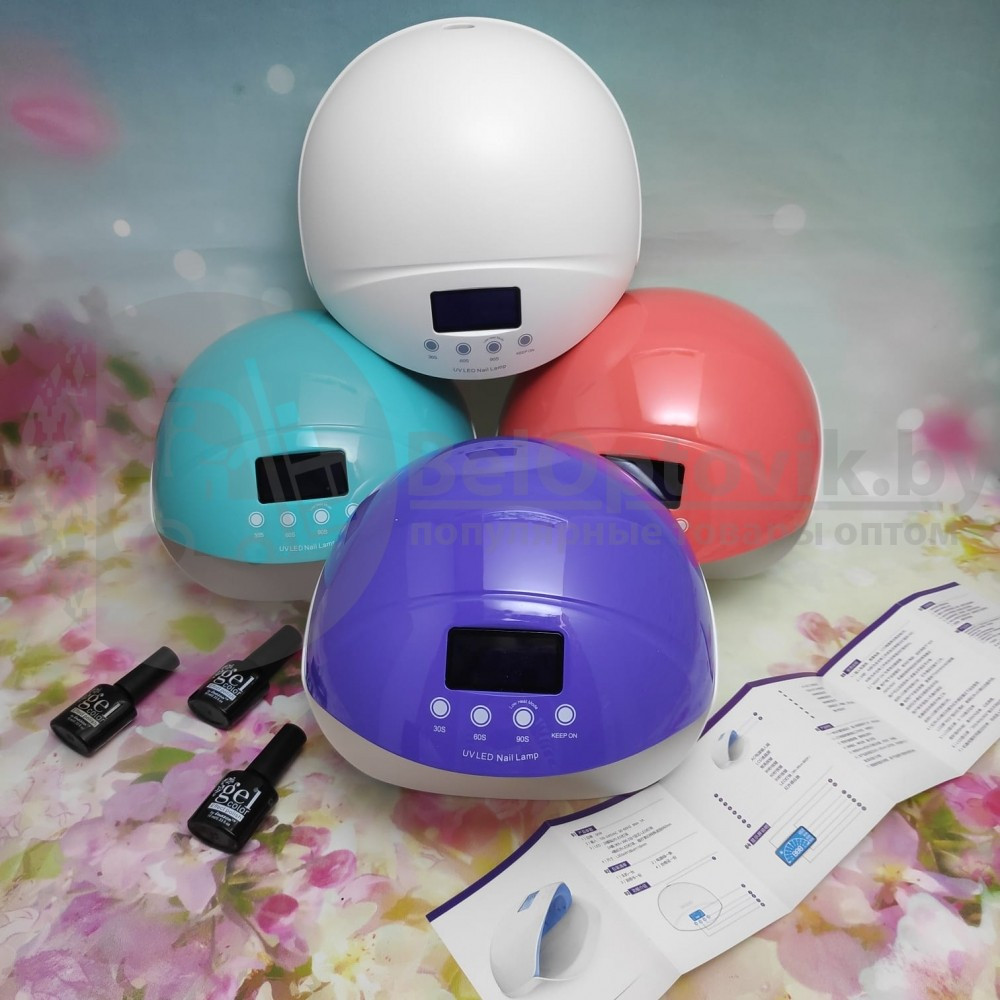 Гибридная лампа для маникюра (лампа для сушки ногтей) Nail LAMP 50 W LED UV для двух рук Коралловый корпус - фото 3 - id-p122502623