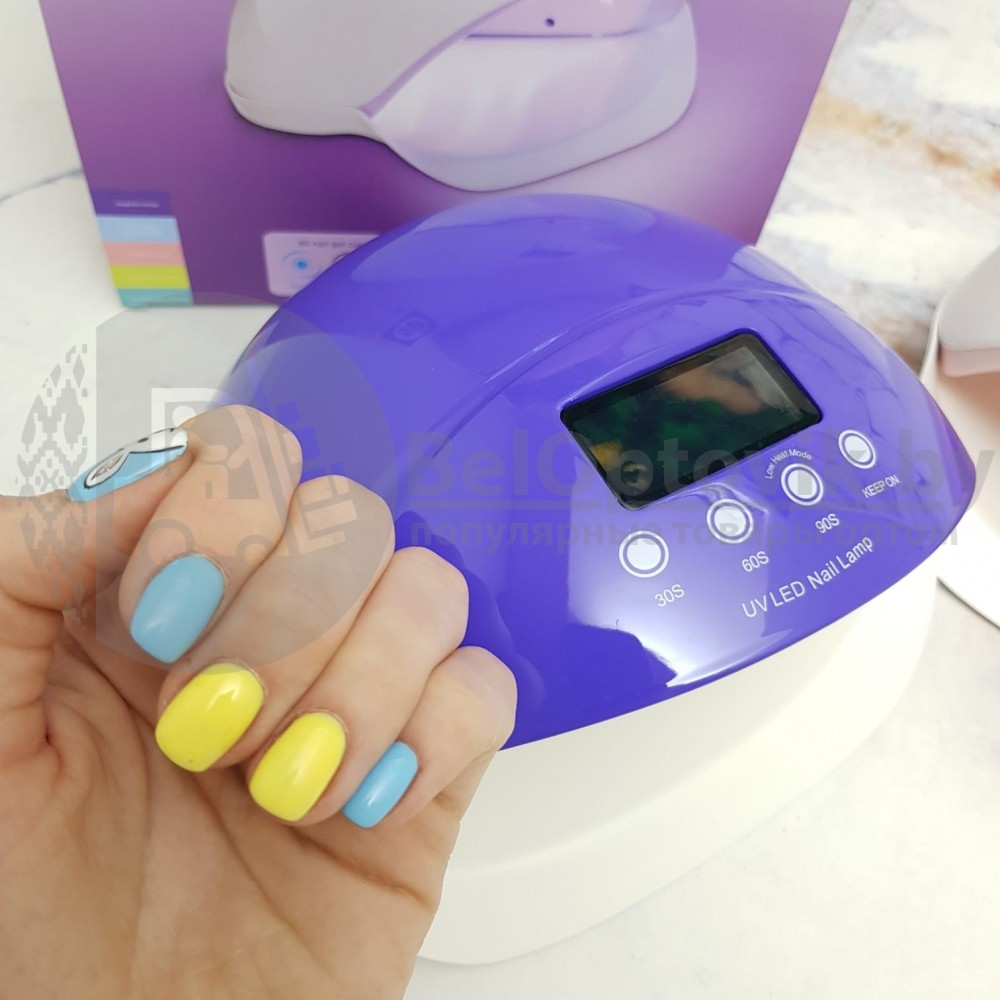 Гибридная лампа для маникюра (лампа для сушки ногтей) Nail LAMP 50 W LED UV для двух рук Коралловый корпус - фото 9 - id-p122502623