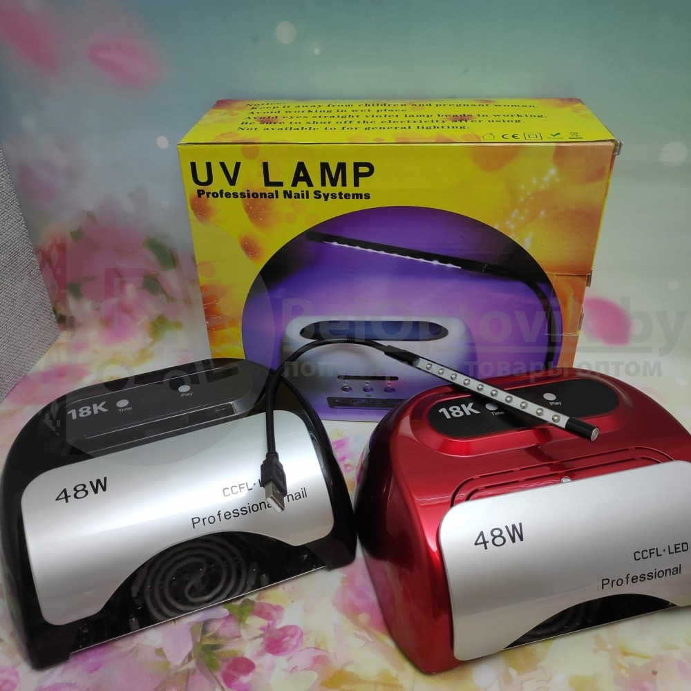 Гибридная лампа для маникюра Professional Nail 48 W CCFLLED Розовый корпус - фото 4 - id-p122502628