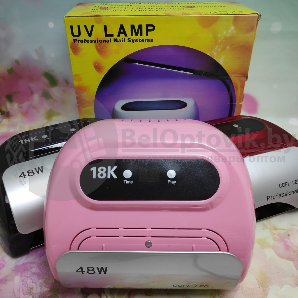 Гибридная лампа для маникюра Professional Nail 48 W CCFLLED Розовый корпус - фото 8 - id-p122502628