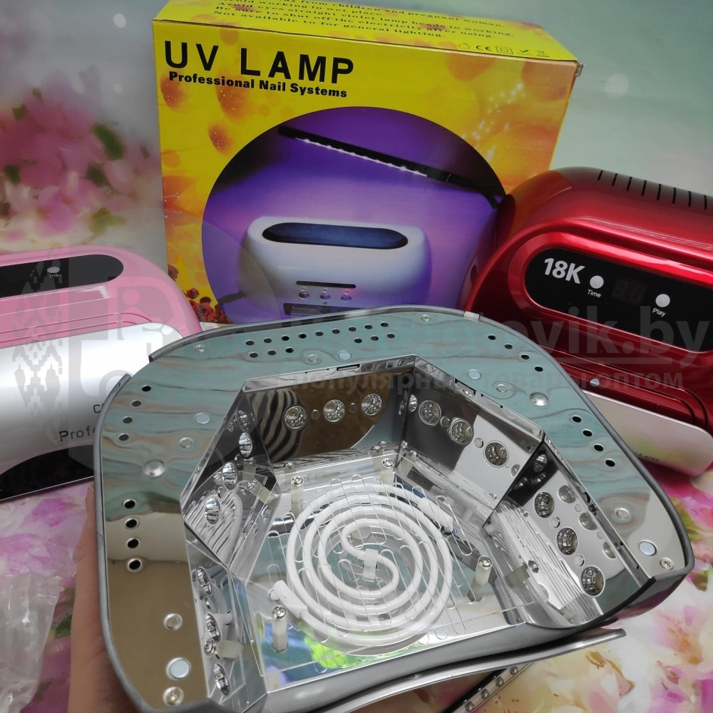 Гибридная лампа для маникюра Professional Nail 48 W CCFLLED Розовый корпус - фото 2 - id-p122502628