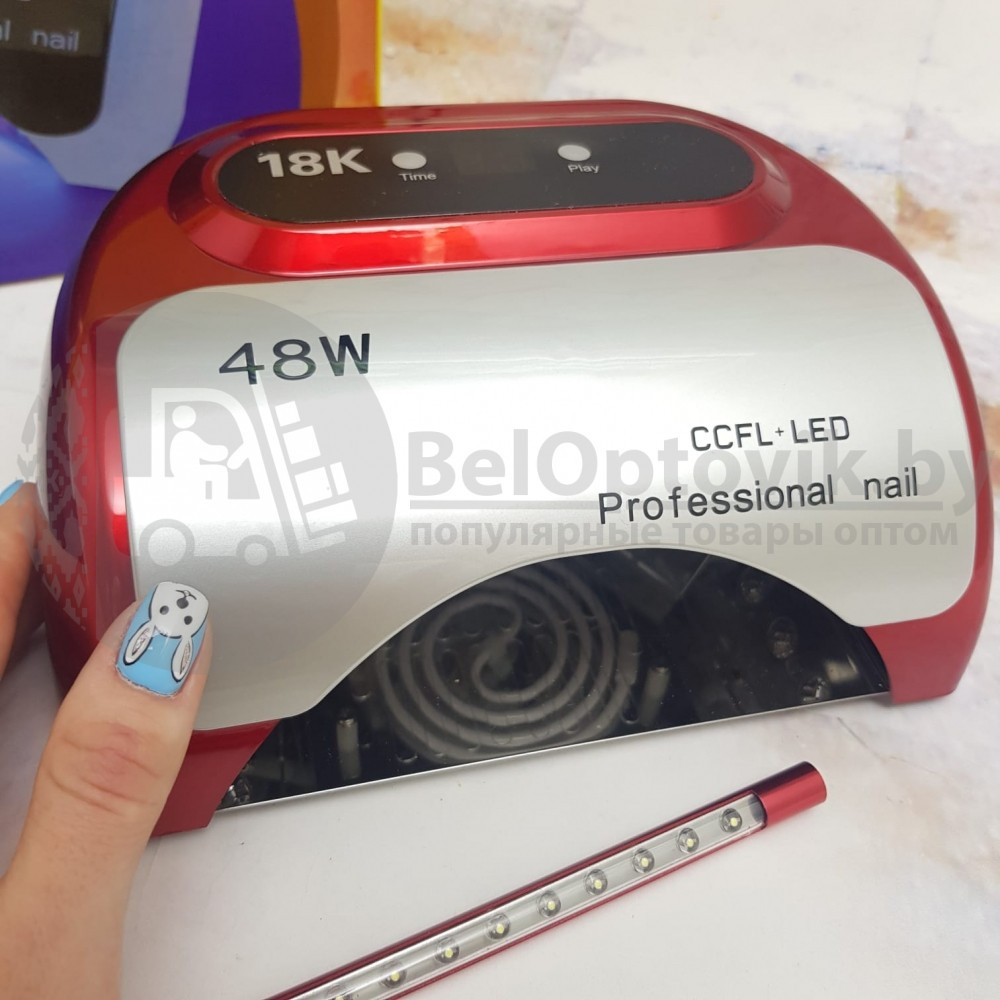 Гибридная лампа для маникюра Professional Nail 48 W CCFLLED Розовый корпус - фото 9 - id-p122502628