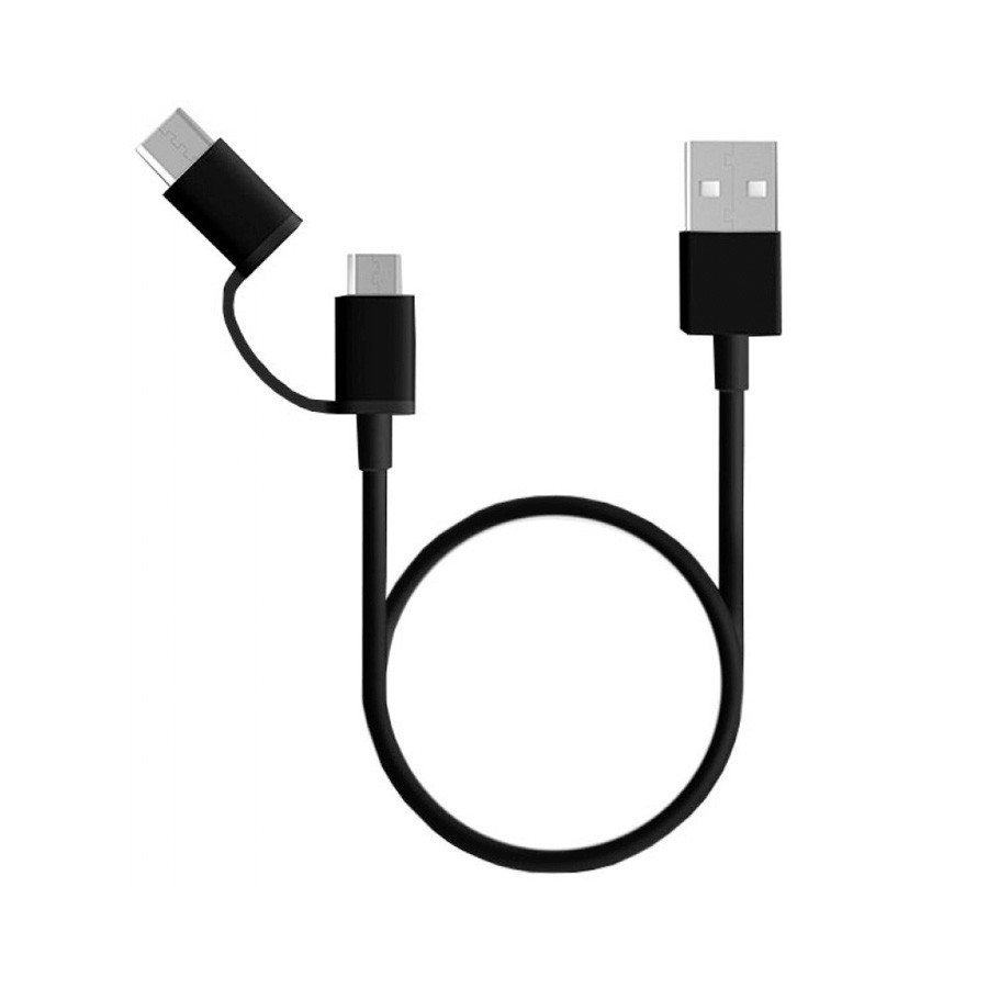 ZMI AL501 Micro USB to Type-C 2 in 1 cable (1m) Черный