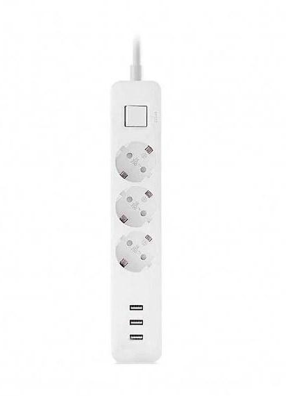 Удлинитель Mi Power Strip (3-outlet, 3 USB) Белый - фото 1 - id-p122502738