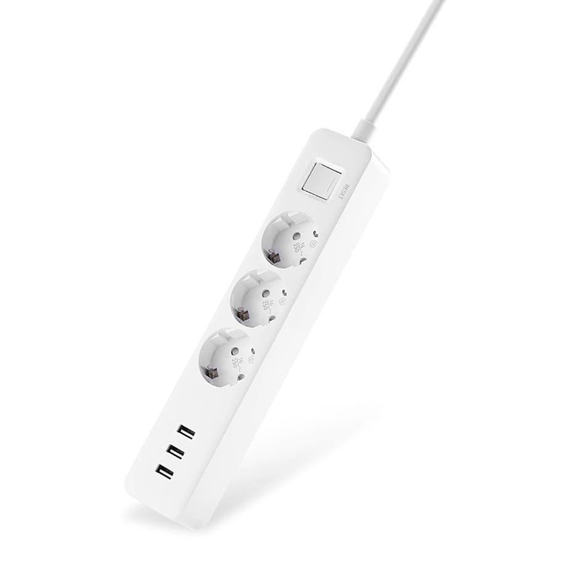 Удлинитель Mi Power Strip (3-outlet, 3 USB) Белый - фото 4 - id-p122502738
