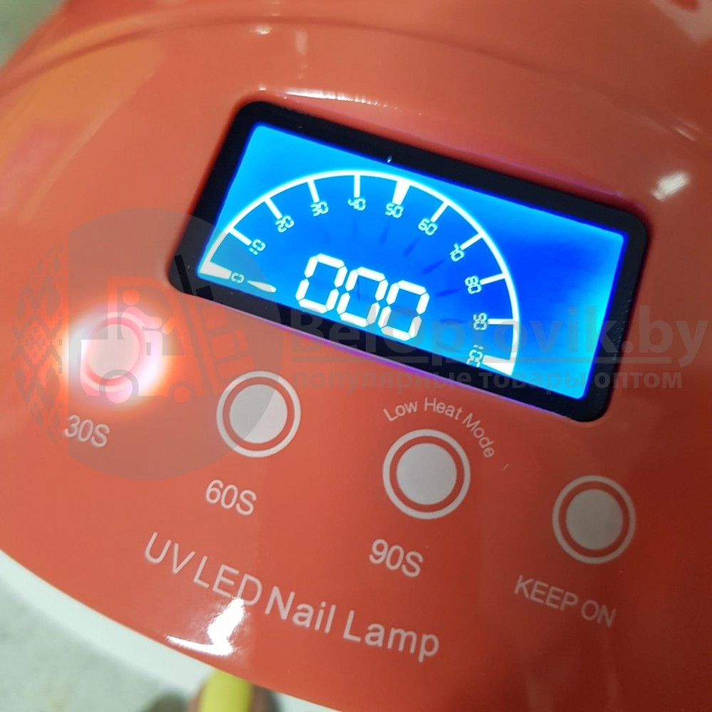 Гибридная лампа для маникюра (лампа для сушки ногтей) Nail LAMP 50 W LED UV для двух рук Коралловый корпус - фото 10 - id-p122503435