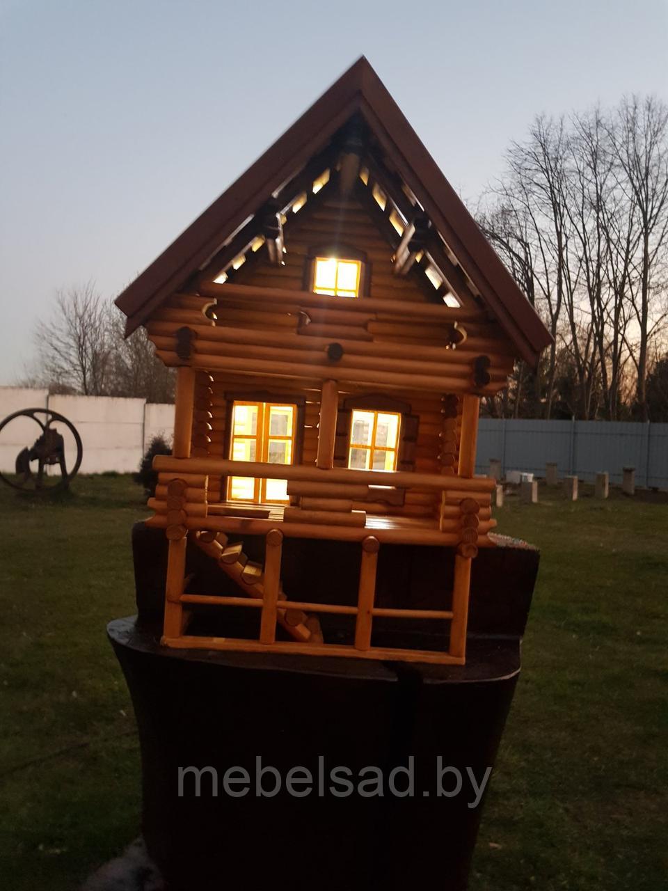 Садовый декоративный домик-светильник "Теремок №1" - фото 3 - id-p122507332