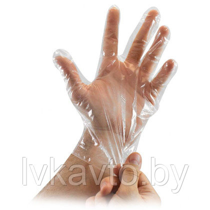 Полиэтиленовые перчатки 100шт - фото 1 - id-p122525455