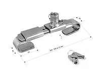 Блокиратор дерей контейнеров и автофургонов L=310-490 мм (нержавейка)