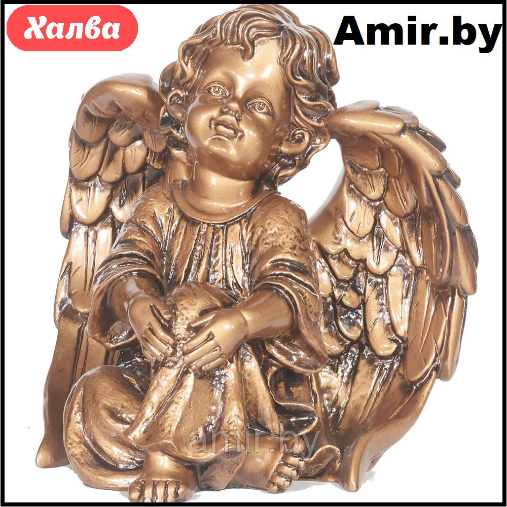 Скульптура ангел ритуальная на кладбище/памятник 051 28х24х31см мрамор - фото 2 - id-p122537598