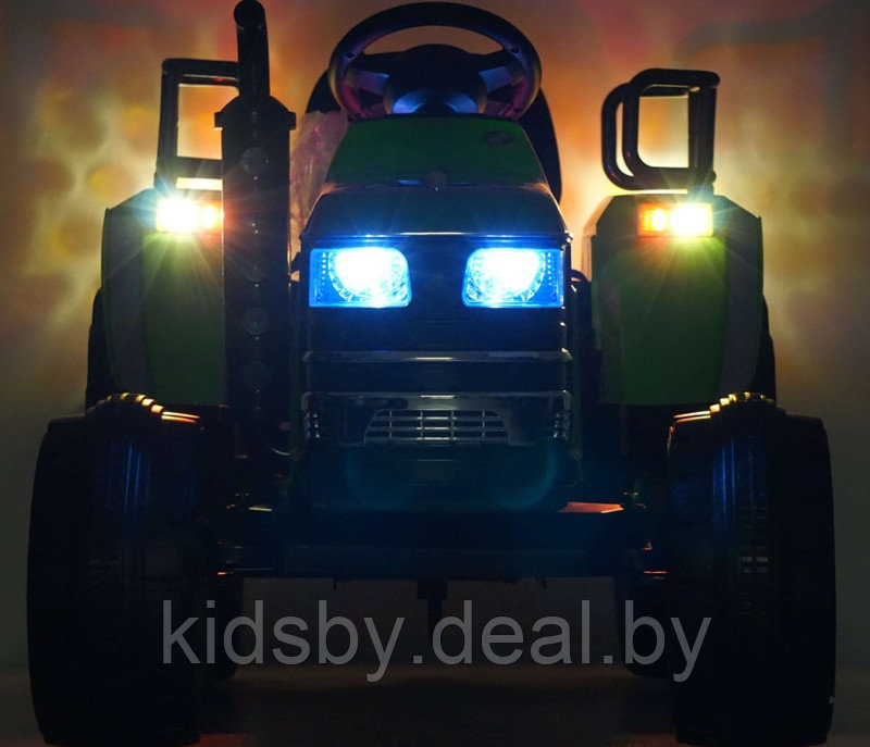 Детский электромобиль RiverToys трактор O030OO (зеленый) - фото 4 - id-p122546487