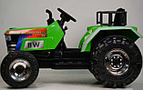 Детский электромобиль RiverToys трактор O030OO (зеленый), фото 5