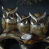 Статуэтка Три совы на ветке, фото 4