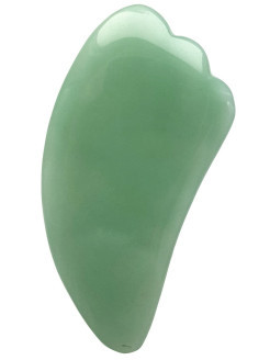 Скребок + ролик для массажа Гуаша нефритовый (Набор 2 в 1) Цвет зеленый в подарочной коробке - фото 9 - id-p113607788