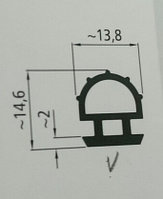 Уплотнительная резинка h=14,6 b=13,8