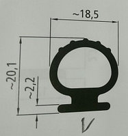 Уплотнительная резинка h=20,1 b=18,5