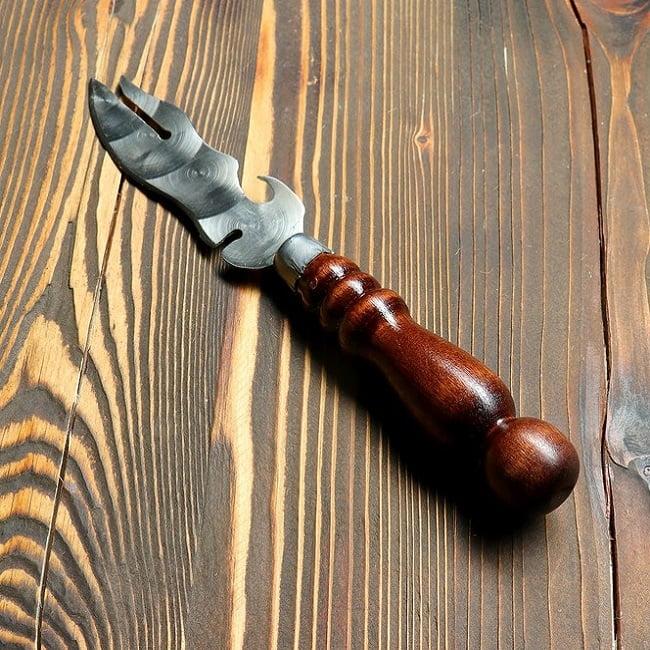 Нож-вилка для снятия мяса 6 в 1 с деревянной ручкой - фото 1 - id-p122582186