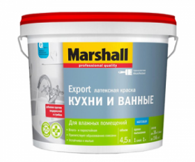 «Marshall» — Для кухни и ванной( 4.5 л) BW краска латексная матовая