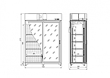 Среднетемпературный холодильный шкаф с дверью "купе" СЛУЧЬ 1400 ВС, фото 2