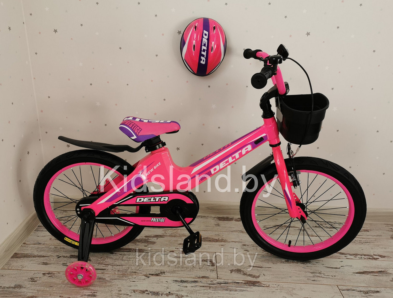 Детский облегченный велосипед Delta Prestige S 16'' + шлем (розовый), фото 1