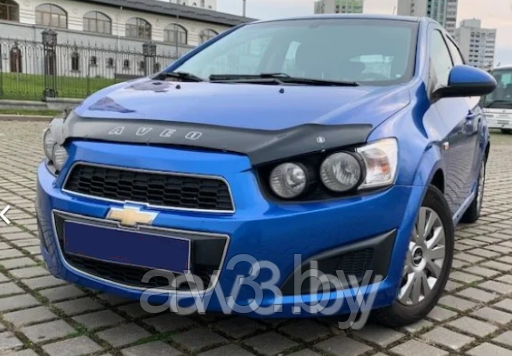 Дефлектор капота Chevrolet Aveo (2011-) [CH19] VT52