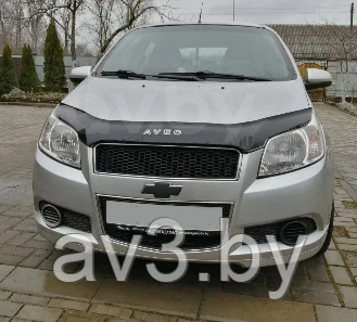 Дефлектор капота Chevrolet Aveo (2006-) Sedan / ZAZ Vida (2012-) [CH02] (VT52)