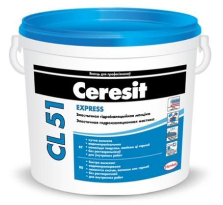 Гидроизоляционная мастика Церезит Ceresit CL 51 5кг