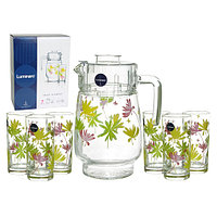 Набор стаканов с кувшином Luminarc CRAZY FLOWERS N0802