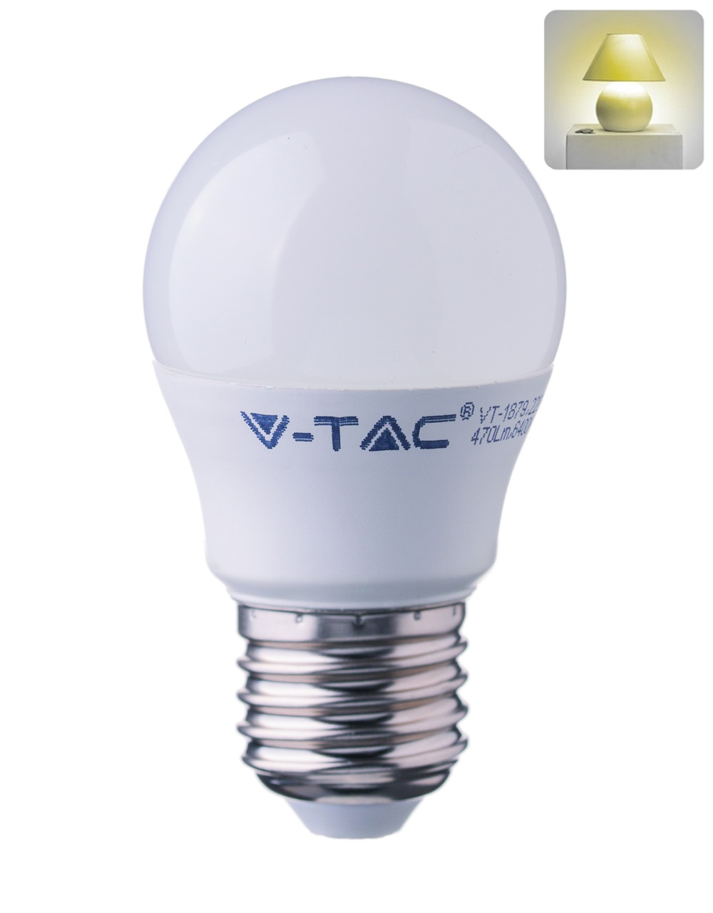 Светодиодная лампа V-Tac 4 Вт, 320lm, G45, Е27, 2700К