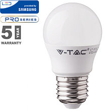 Светодиодная лампа V-Tac 4.5 Вт, 470lm, G45, Е27, 3000К, A++, SAMSUNG