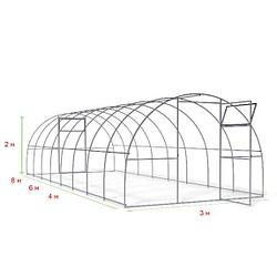 Каркас теплицы 4м Агросфера Плюс Экстра