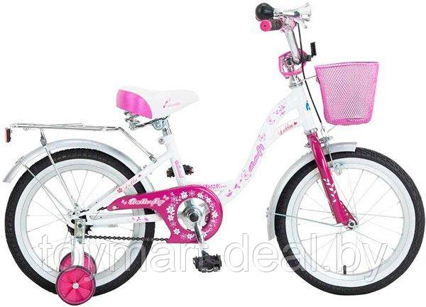 Велосипед двухколёсный - Delta Butterfly 18" для девочек (белый/розовый) - фото 3 - id-p118966479