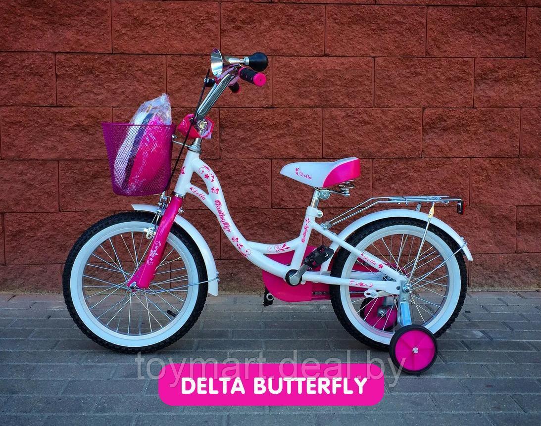 Велосипед двухколёсный - Delta Butterfly 16" New (белый/розовый) - фото 7 - id-p122137388