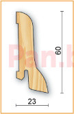 Плинтус напольный деревянный Tarkett Salsa Вишня 60x23 мм - фото 2 - id-p50720088