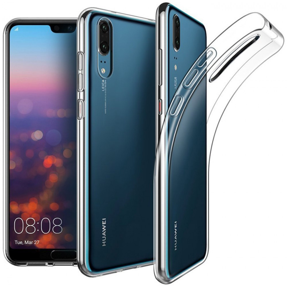 Силиконовый чехол для Huawei P20 Lux, прозрачный