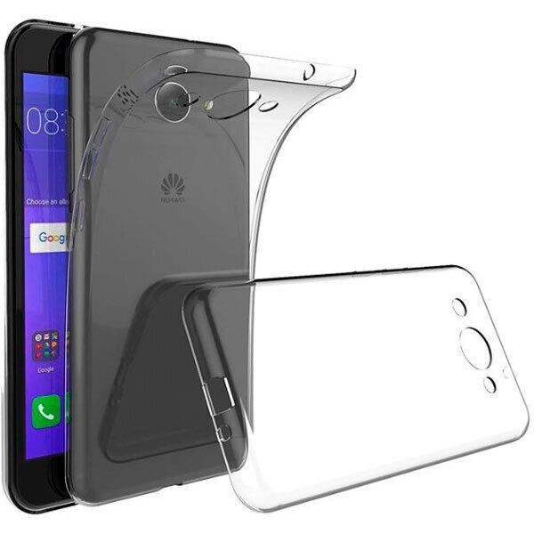 Силиконовый чехол для Huawei Y3 (2017) Lux, прозрачный - фото 1 - id-p75778817