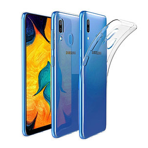 Силиконовый чехол для Samsung Galaxy A20  Lux, прозрачный, фото 2