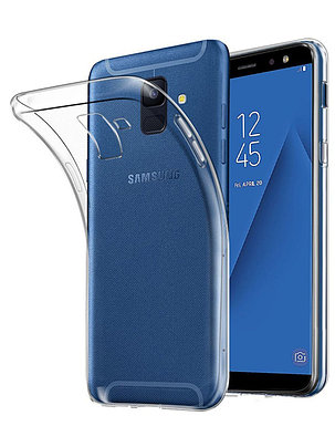 Силиконовый чехол для Samsung Galaxy A6 (2018) Lux, прозрачный, фото 2