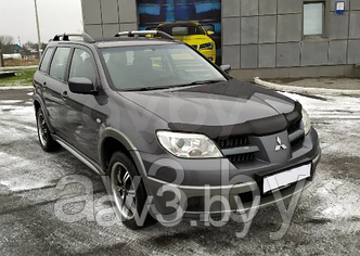 Дефлектор капота Mitsubishi Outlander (2001-2007) [MSH09] (VT52)