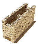 Блок деревобетонный для строительства дома Durisol (Дюрисол) DM 15/9 для внутренних перегородок